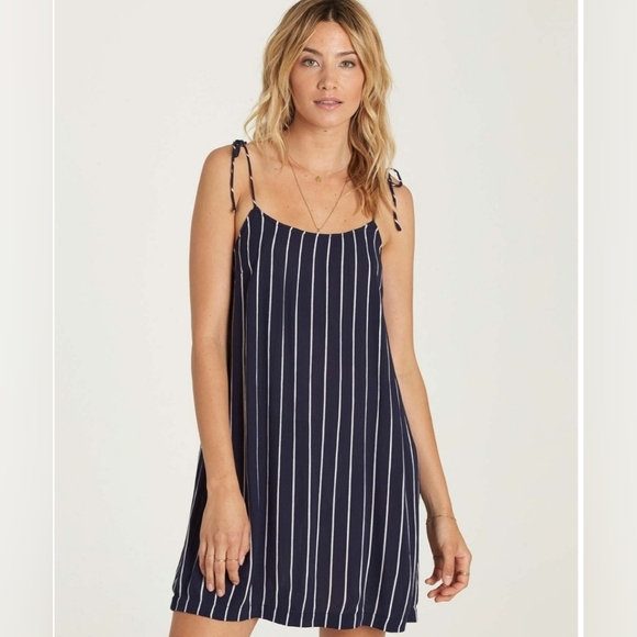 Billabong Dresses & Skirts - Billabong Navy and White Striped mini Dress